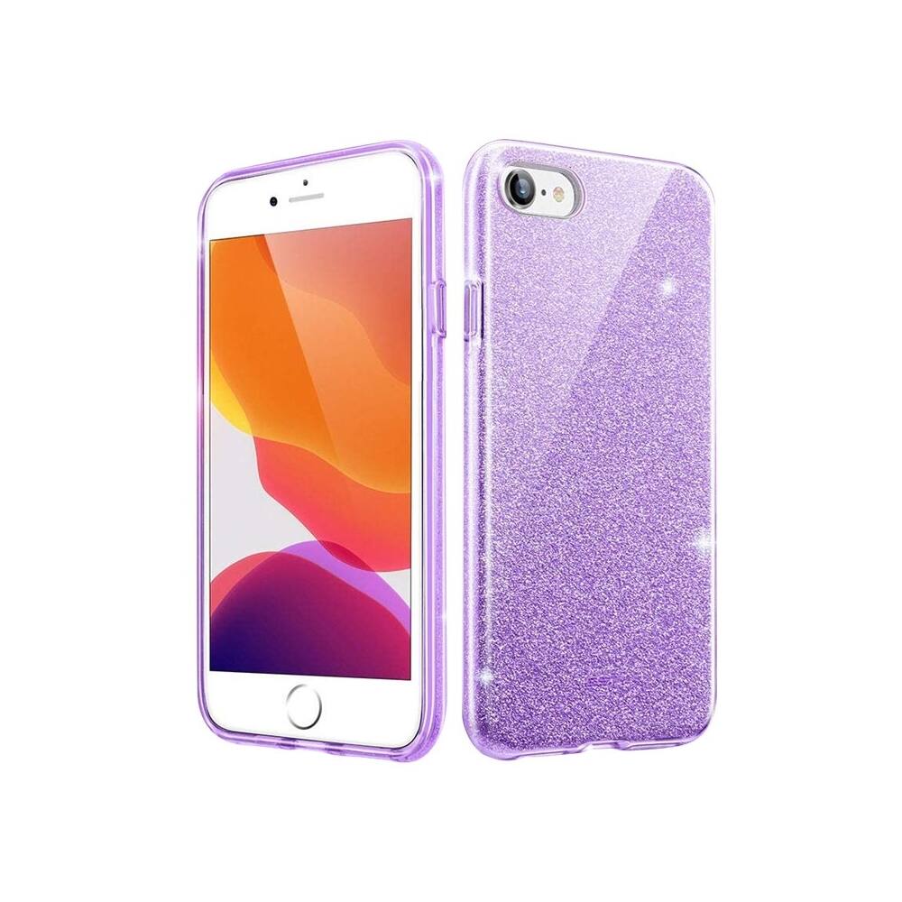 Alt View 12. SaharaCase - Sparkle Case for Apple® iPhone® SE (2nd Generation and 3rd Generation 2022) - Lavender.