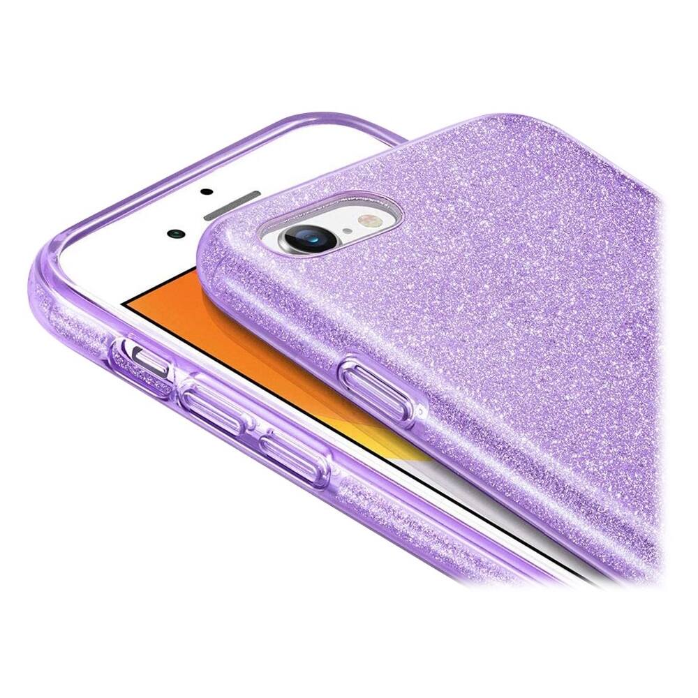 Alt View 13. SaharaCase - Sparkle Case for Apple® iPhone® SE (2nd Generation and 3rd Generation 2022) - Lavender.