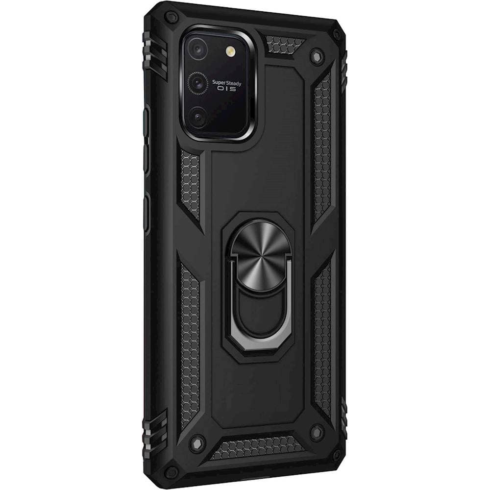 Angle. SaharaCase - Military Kickstand Series Case for Samsung Galaxy S10 Lite - Black.