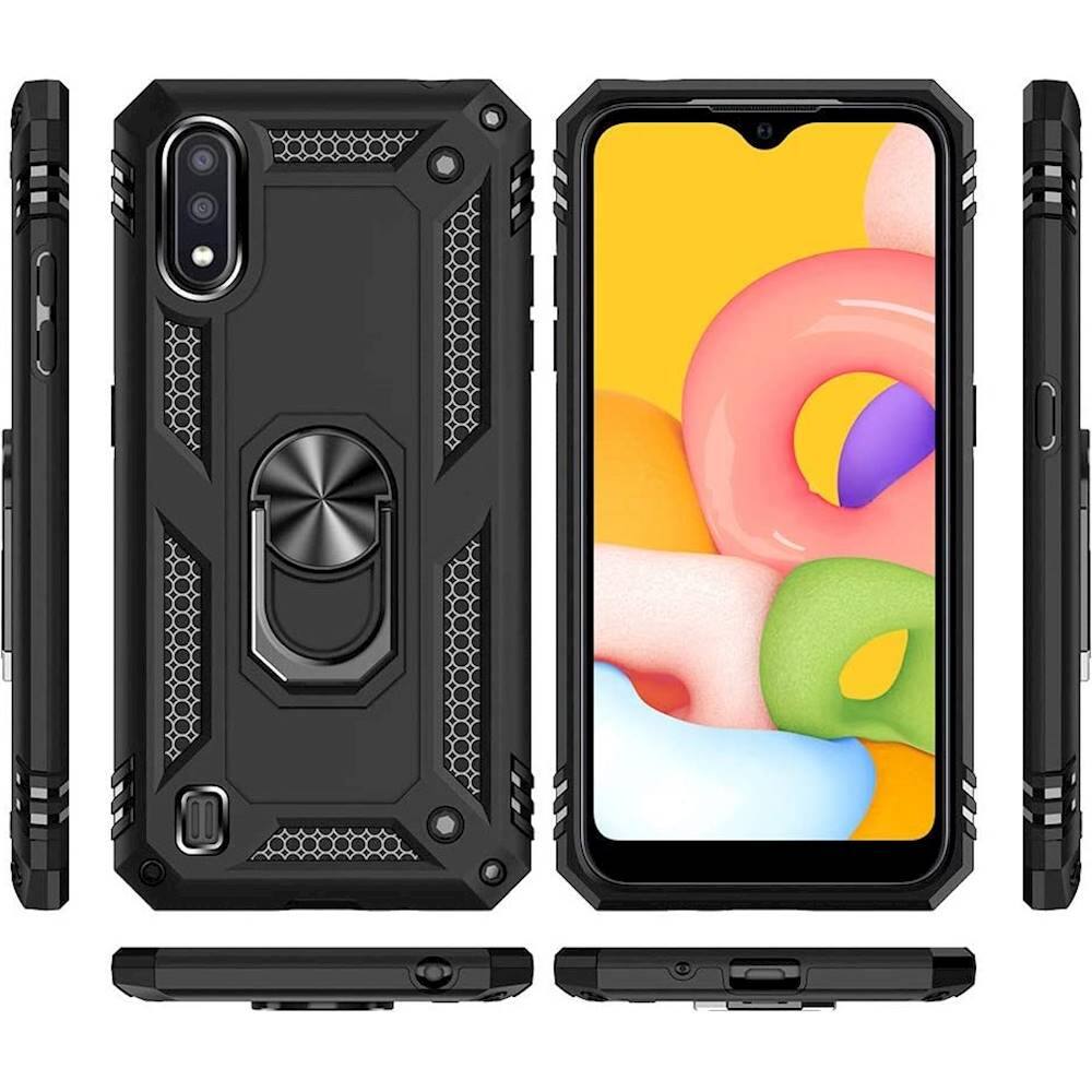 Alt View 11. SaharaCase - Military Kickstand Series Case for Samsung Galaxy A01 - Black.