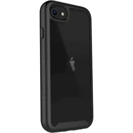 Angle. SaharaCase - GRIP Series Modular Case for Apple® iPhone® SE (2nd Generation and 3rd Generation) - Black/Clear.