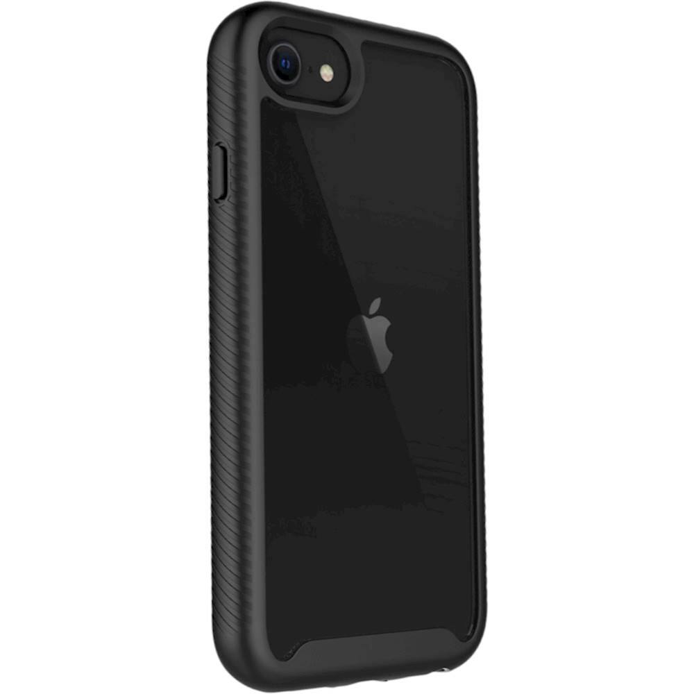 Angle. SaharaCase - GRIP Series Modular Case for Apple® iPhone® SE (2nd Generation and 3rd Generation) - Black/Clear.