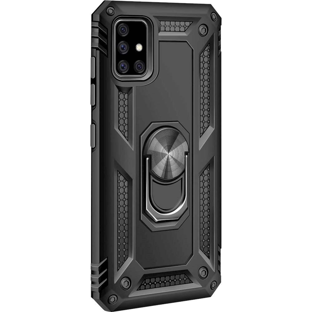 Angle. SaharaCase - Military Kickstand Series Case for Samsung Galaxy A71 - Black.