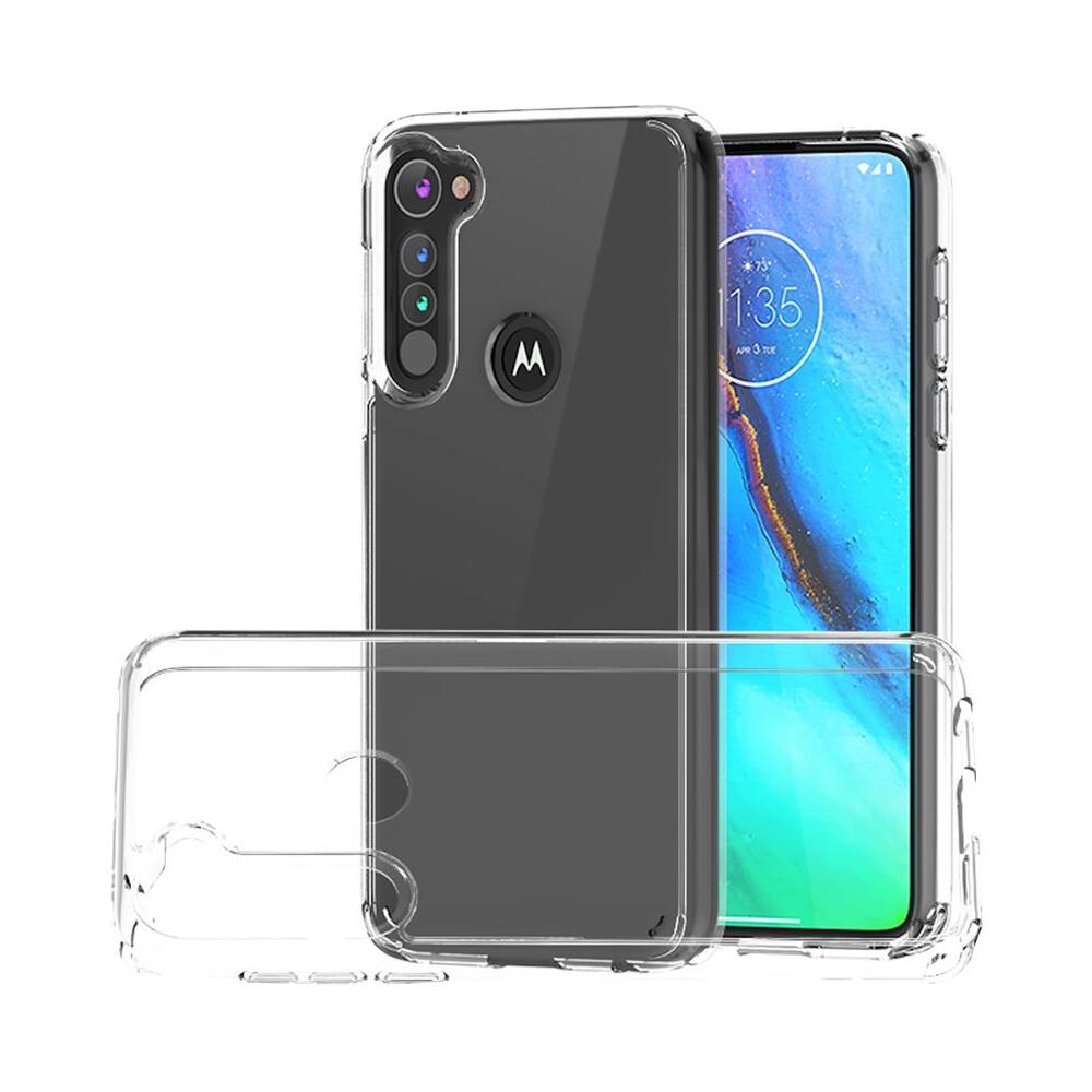 Angle. SaharaCase - Crystal Series Skin Case for Motorola Moto G Stylus (2020) - Clear.