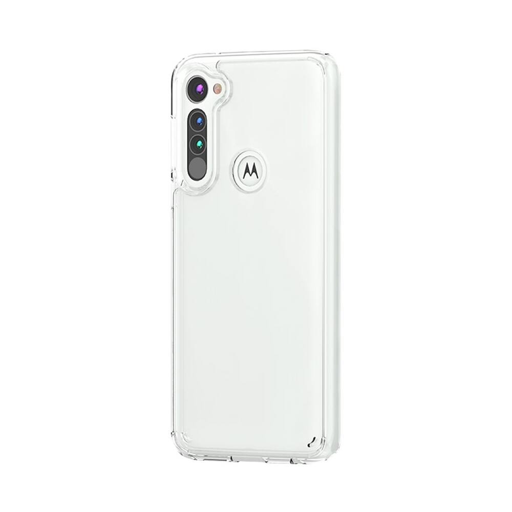 Left. SaharaCase - Crystal Series Skin Case for Motorola Moto G Stylus (2020) - Clear.