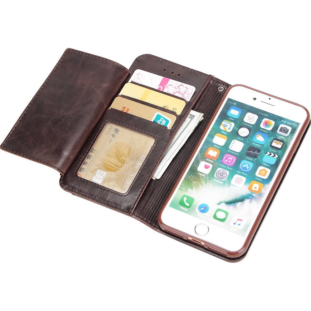 Alt View 14. SaharaCase - Leather Series Case for Apple® iPhone® SE (2nd Generation and 3rd Generation 2022) - Brown.