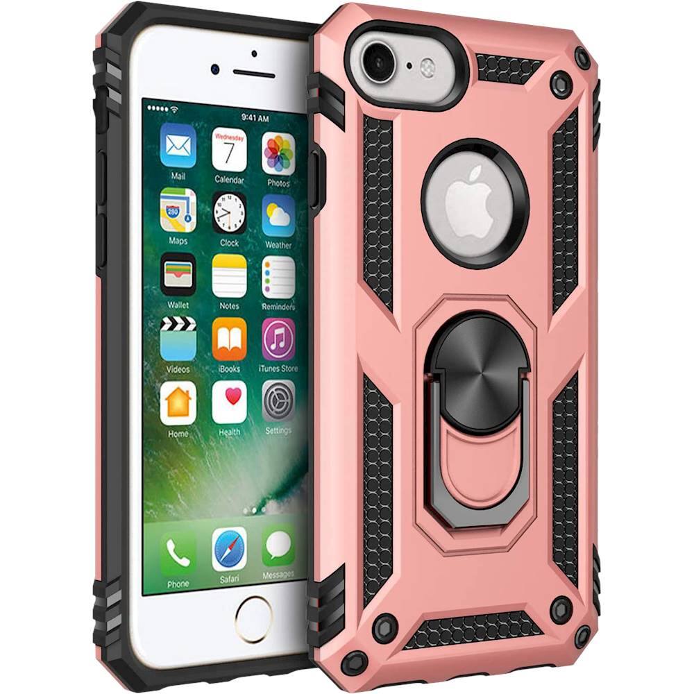 Alt View 11. SaharaCase - Military Kickstand Series Case for Apple iPhone SE (2nd Generation and 3rd Generation) - Rose Gold.