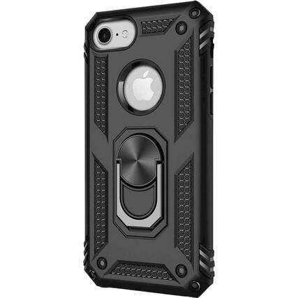 Front. SaharaCase - Military Kickstand Series Case for Apple® iPhone® SE (2nd Generation and 3rd Generation) - Black.