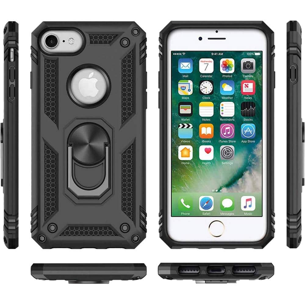 Alt View 11. SaharaCase - Military Kickstand Series Case for Apple® iPhone® SE (2nd Generation and 3rd Generation) - Black.