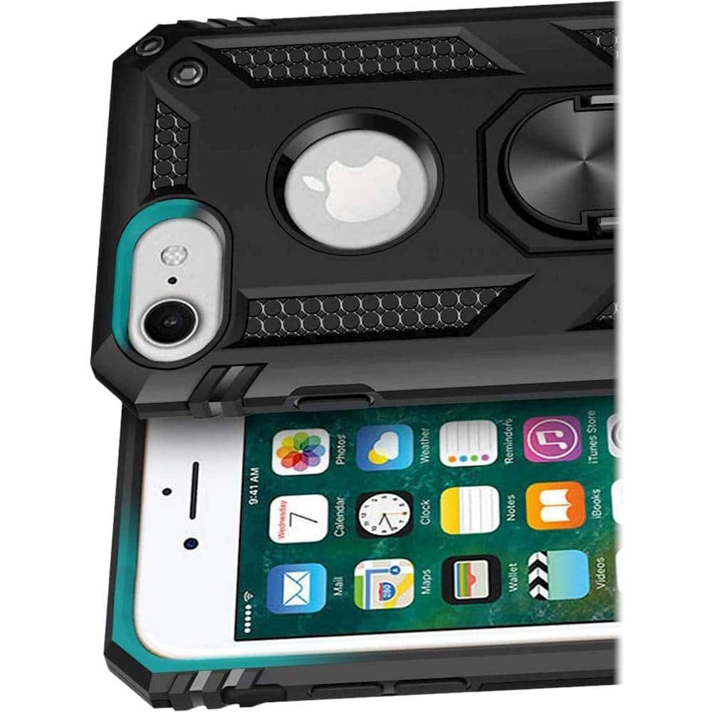 Alt View 13. SaharaCase - Military Kickstand Series Case for Apple® iPhone® SE (2nd Generation and 3rd Generation) - Black.