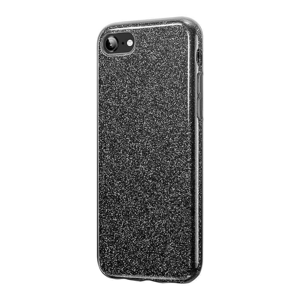 Angle View: SaharaCase - Sparkle Case for Apple® iPhone® SE (2nd Generation and 3rd Generation 2022) - Black