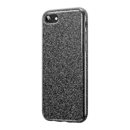 Angle. SaharaCase - Sparkle Case for Apple® iPhone® SE (2nd Generation and 3rd Generation 2022) - Black.