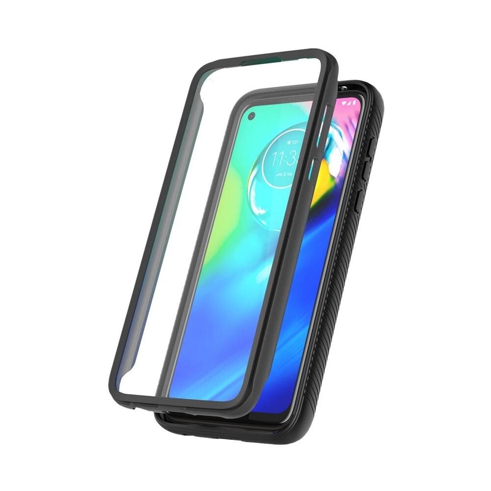 Angle. SaharaCase - GRIP Series Modular Carrying Case for Motorola Moto G8 Power (2020) - Black.