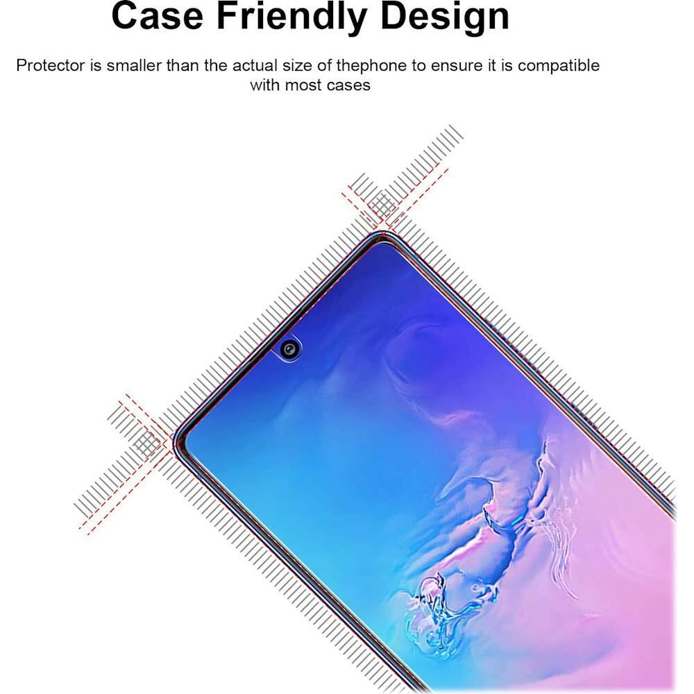 Alt View 11. SaharaCase - ZeroDamage Tempered Glass (9H) Screen Protector for Samsung Galaxy S10 Lite - Clear.