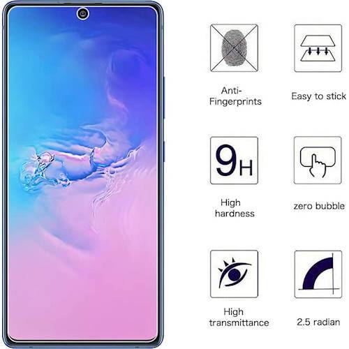 Alt View 12. SaharaCase - ZeroDamage Tempered Glass (9H) Screen Protector for Samsung Galaxy S10 Lite - Clear.