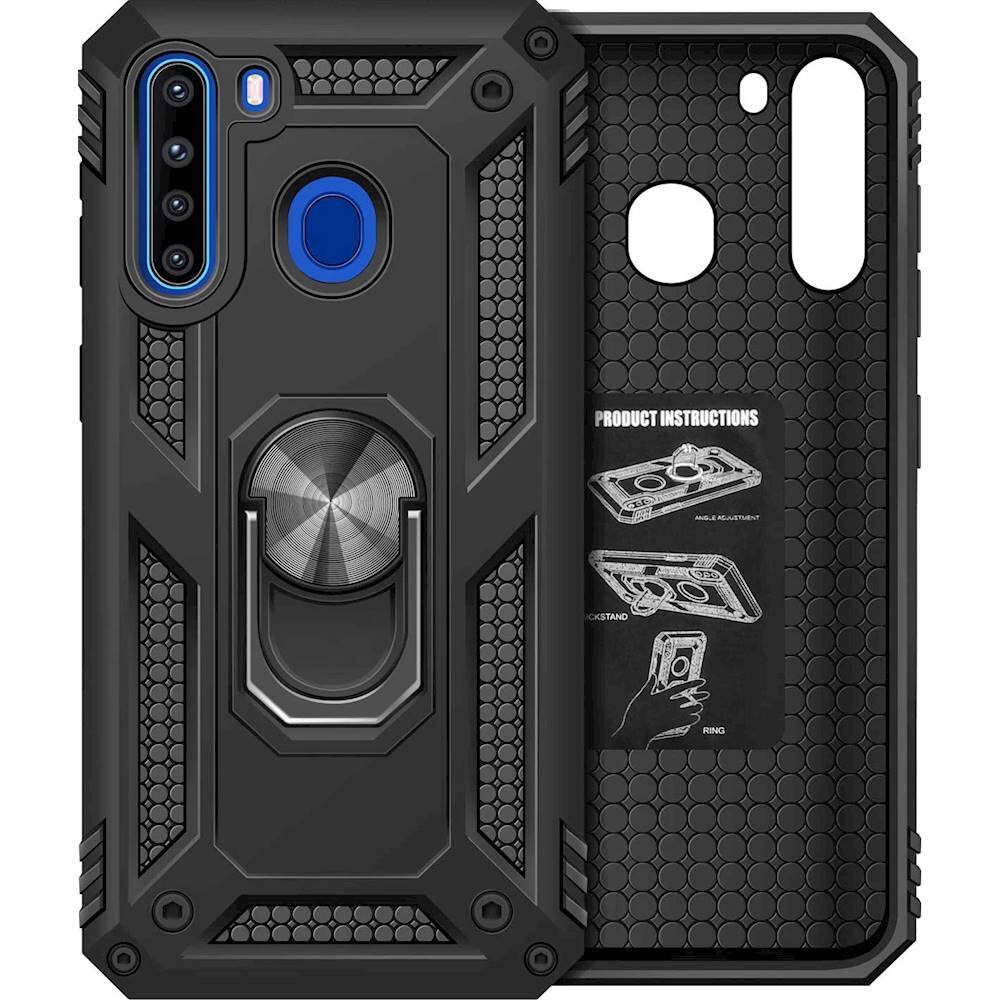 Alt View 13. SaharaCase - Military Kickstand Series Case for Samsung Galaxy A21 - Black.