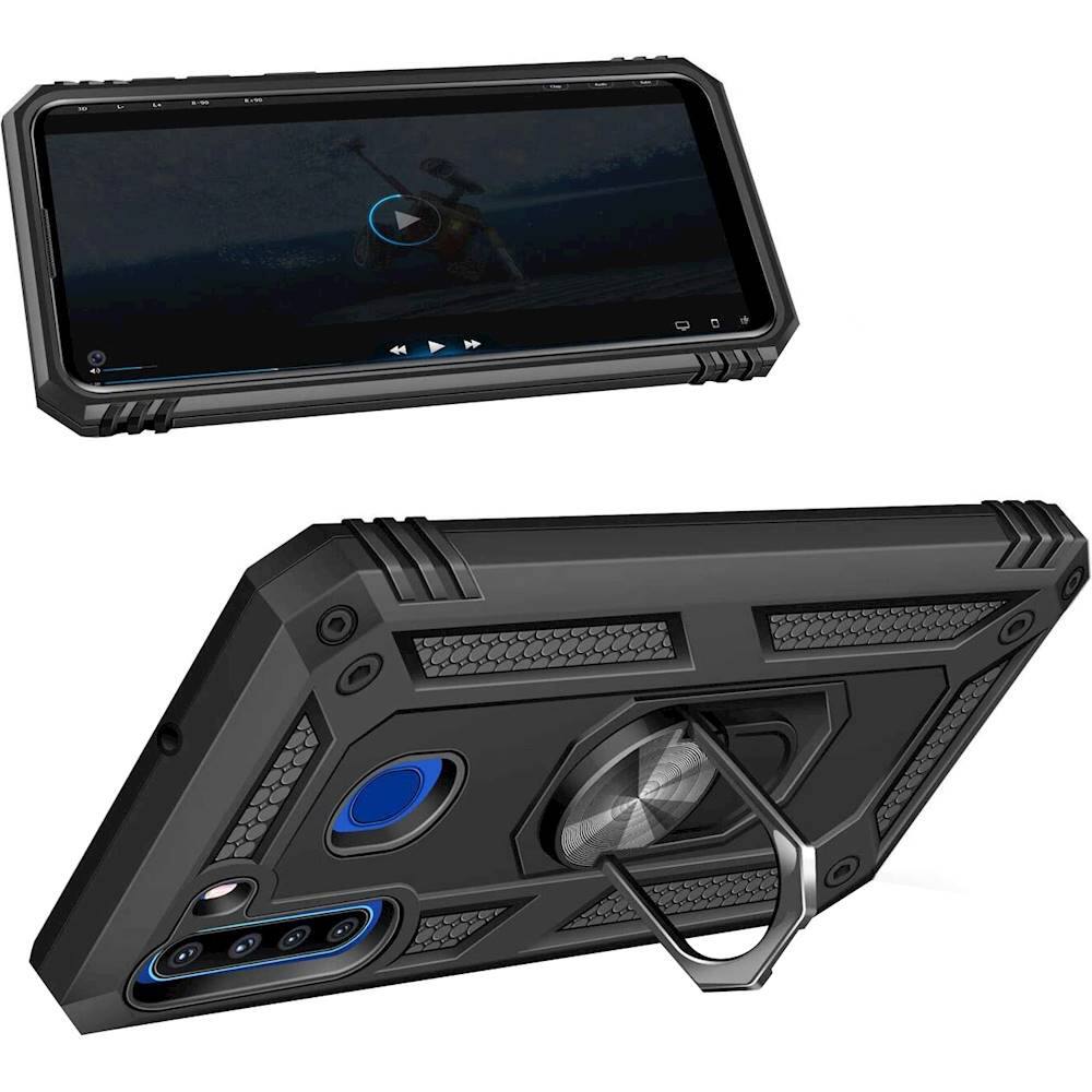 Alt View 17. SaharaCase - Military Kickstand Series Case for Samsung Galaxy A21 - Black.