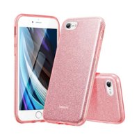 SaharaCase - Sparkle Case for Apple® iPhone® SE (2nd Generation and 3rd Generation 2022) - Rose Gold - Angle_Zoom