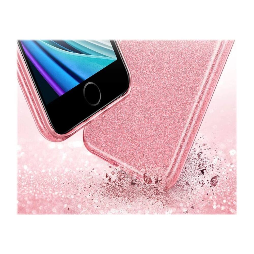Alt View 16. SaharaCase - Sparkle Case for Apple® iPhone® SE (2nd Generation and 3rd Generation 2022) - Rose Gold.