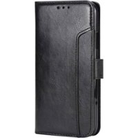 SaharaCase - Leather Series Case for Apple® iPhone® SE (2nd Generation and 3rd Generation 2022) - Scorpion Black - Front_Zoom