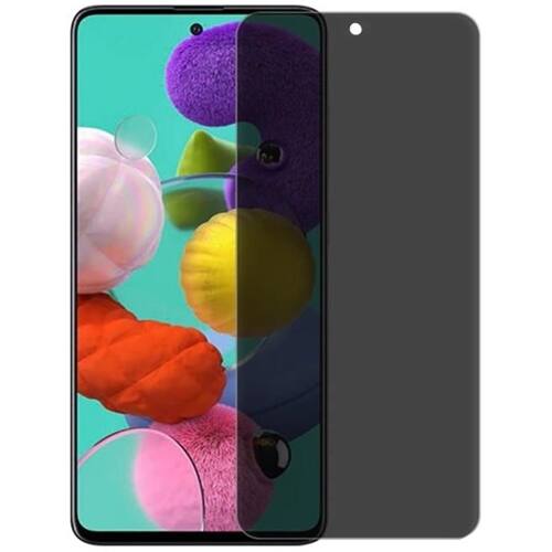 Angle. SaharaCase - ZeroDamage Tempered Glass Screen Protector for Samsung Galaxy A51 - Privacy.