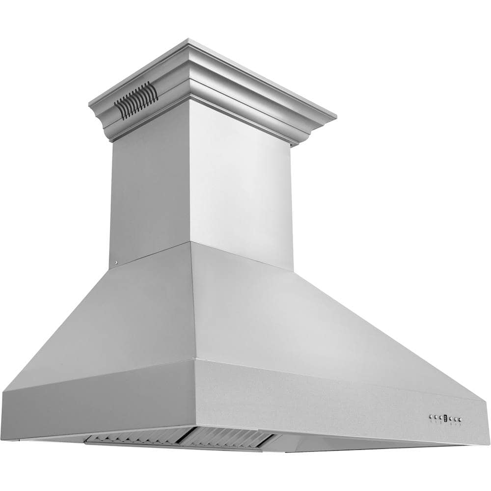 Angle View: ZLINE - 42" Externally Vented Range Hood - Stainless steel