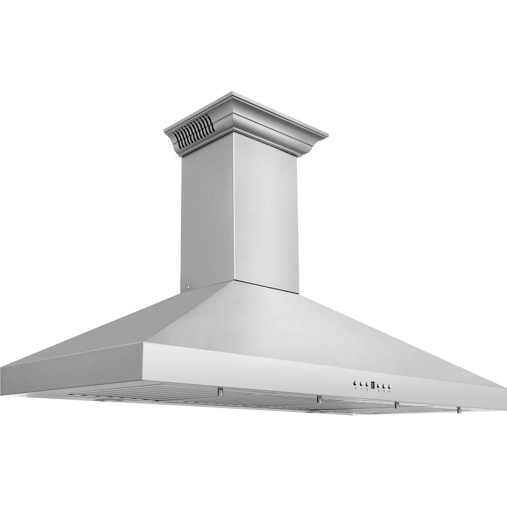 Angle View: ZLINE - 48" Externally Vented Range Hood - Stainless steel
