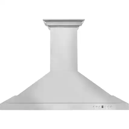 Front. ZLINE - 36" Externally Vented Range Hood - Brushed Stainless Steel.