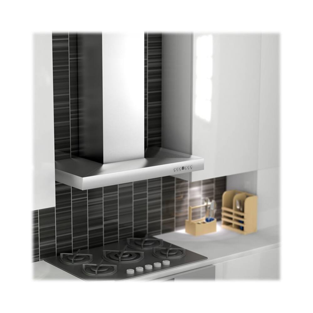 Alt View 18. ZLINE - 30" Externally Vented Range Hood - Brushed Stainless Steel.