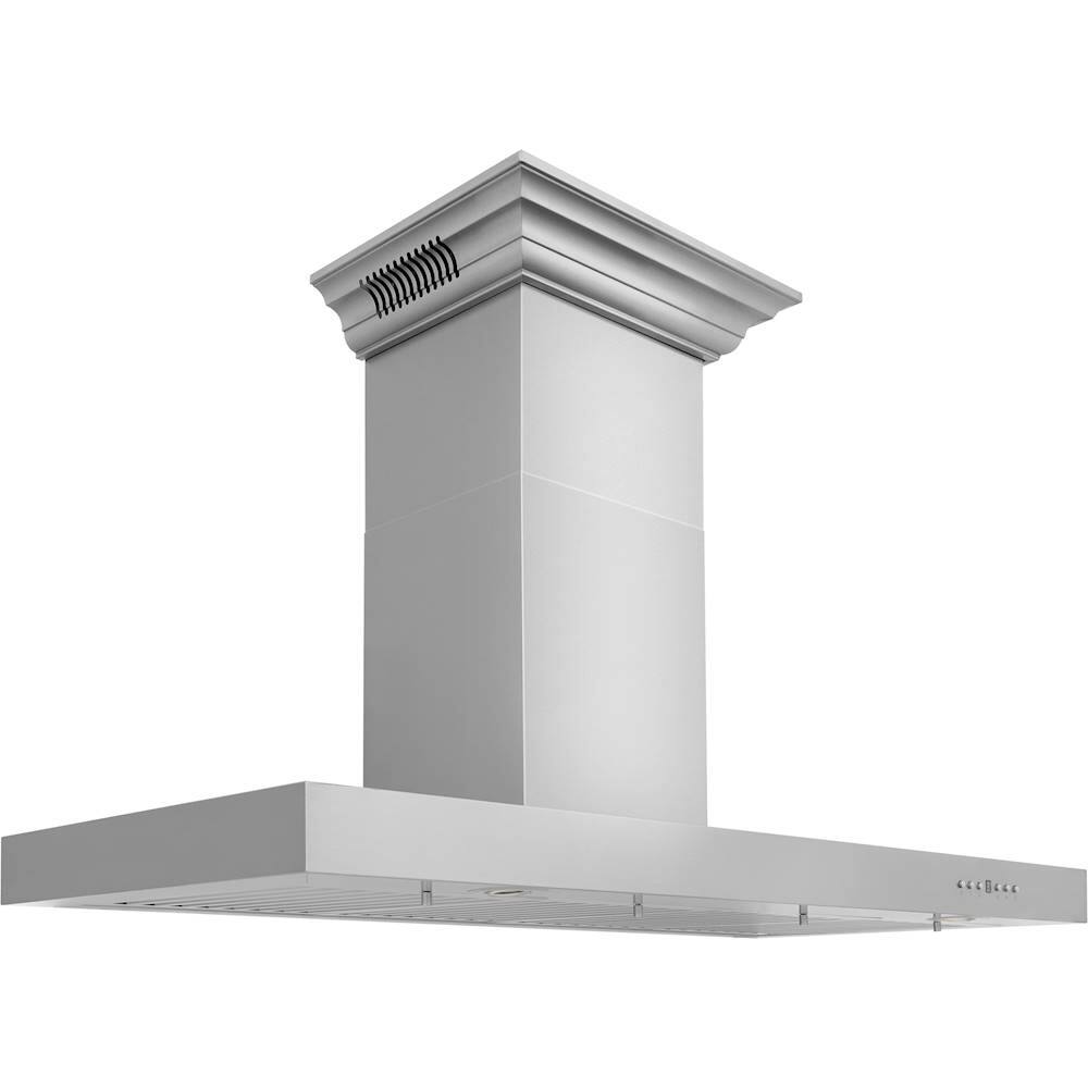 Angle View: ZLINE - 42" Externally Vented Range Hood - Brushed Stainless Steel