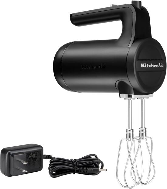 KitchenAid Cordless 7 Speed Hand Mixer Black Matte KHMB732BM