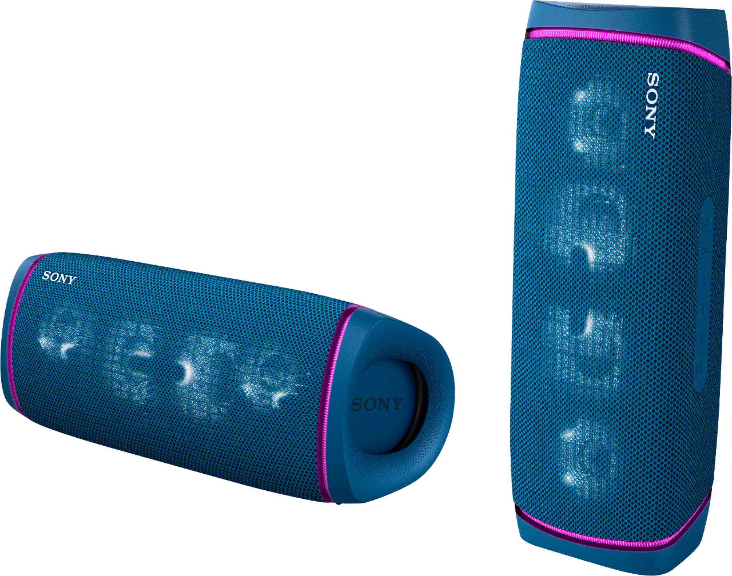 Left. Sony - SRS-XB43 Portable Bluetooth Speaker - Light Blue.