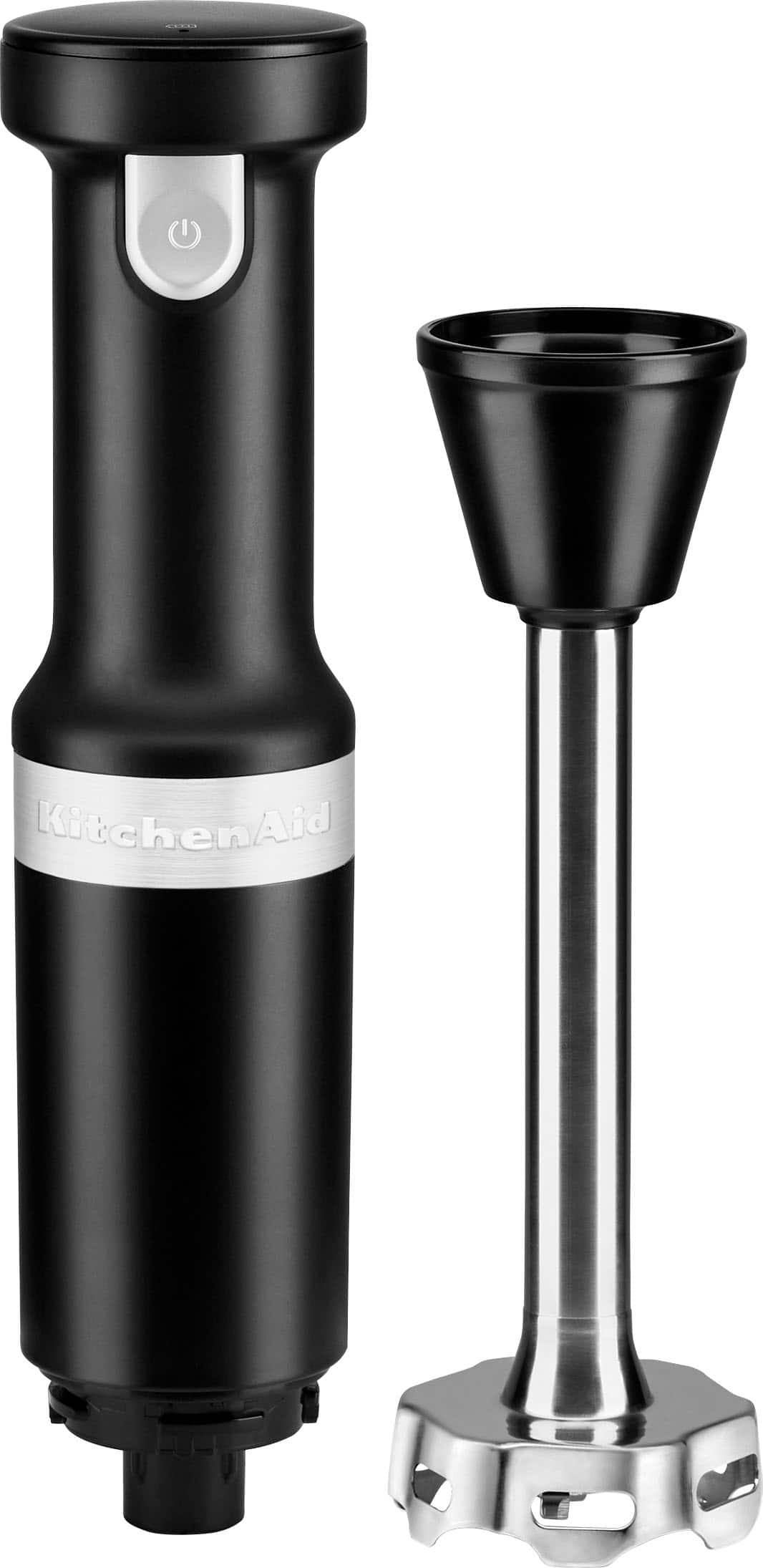 Left. KitchenAid - Cordless Variable Speed Hand Blender - Black Matte.