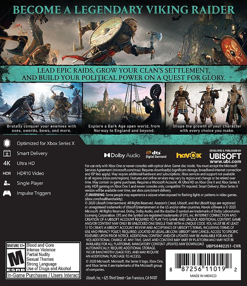 Assassin's Creed Valhalla Season Pass Xbox One, Xbox Series S, Xbox Series  X [Digital] 7D4-00562 - Best Buy