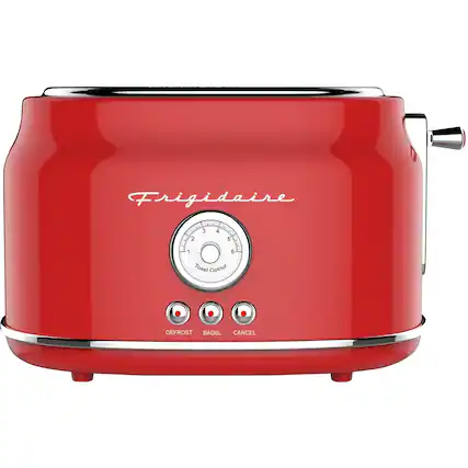 Front. Frigidaire - Retro 2-Slice Toaster - Red.