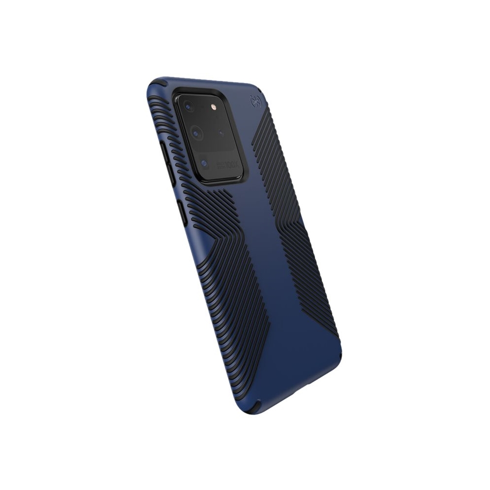 Angle View: Speck - Presidio Grip Case for Samsung Galaxy S20 Ultra and S20 Ultra 5G - Black/Coastal Blue