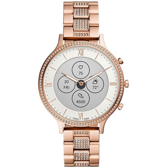 smartwatch fossil venture hr blush leather ftw6015