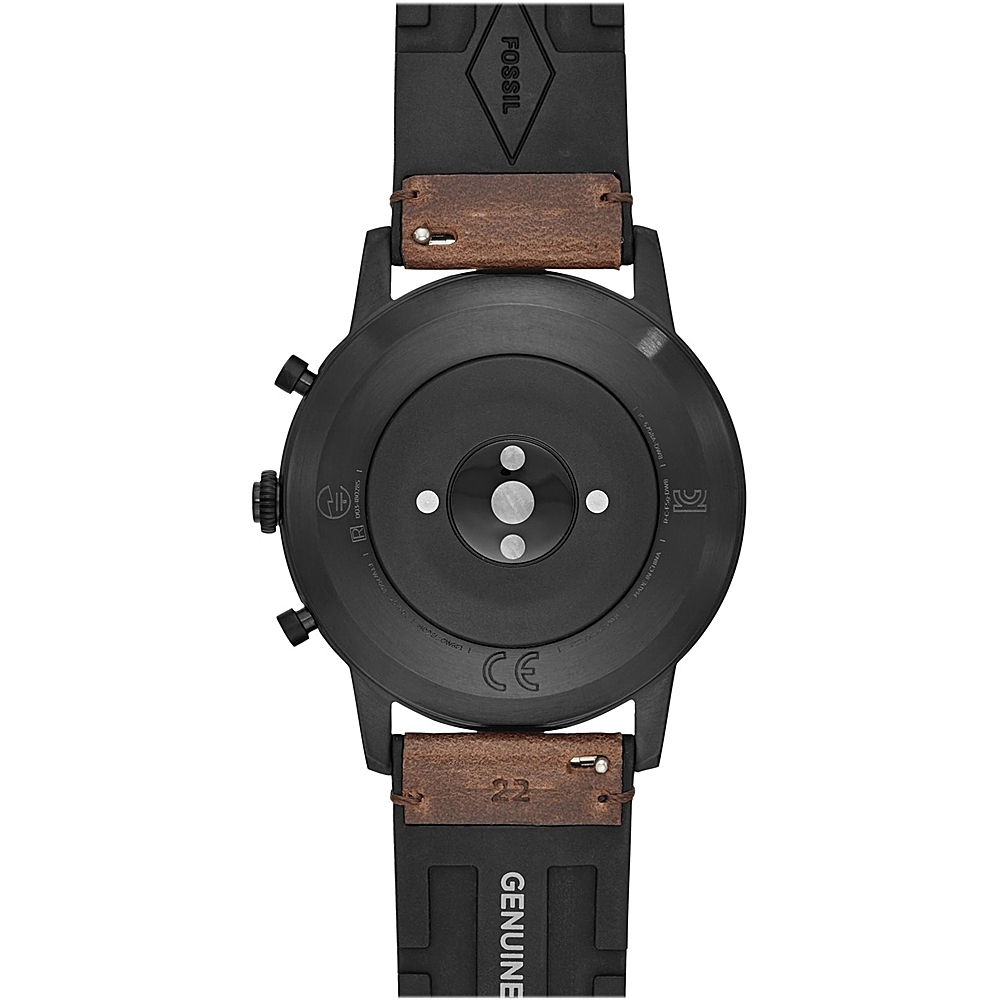 Angle View: Fossil - Hybrid HR Smartwatch 42mm - Dark Brown