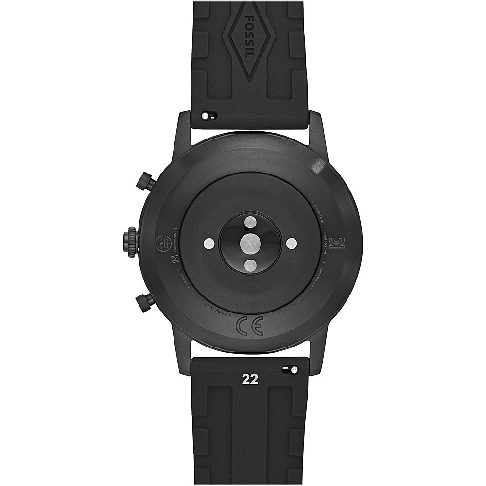 Angle View: Fossil - Hybrid HR Smartwatch 42mm - Black