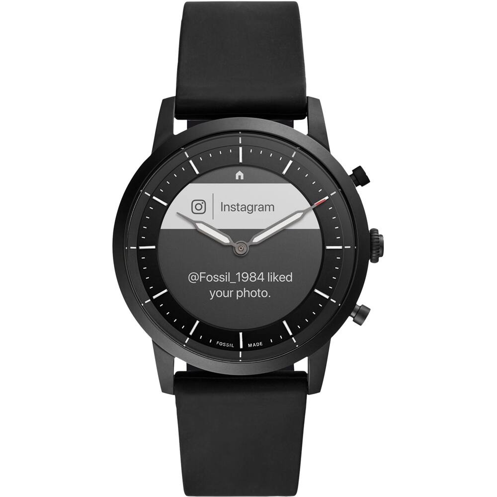 Alt View 15. Fossil - Hybrid HR Smartwatch 42mm - Black.