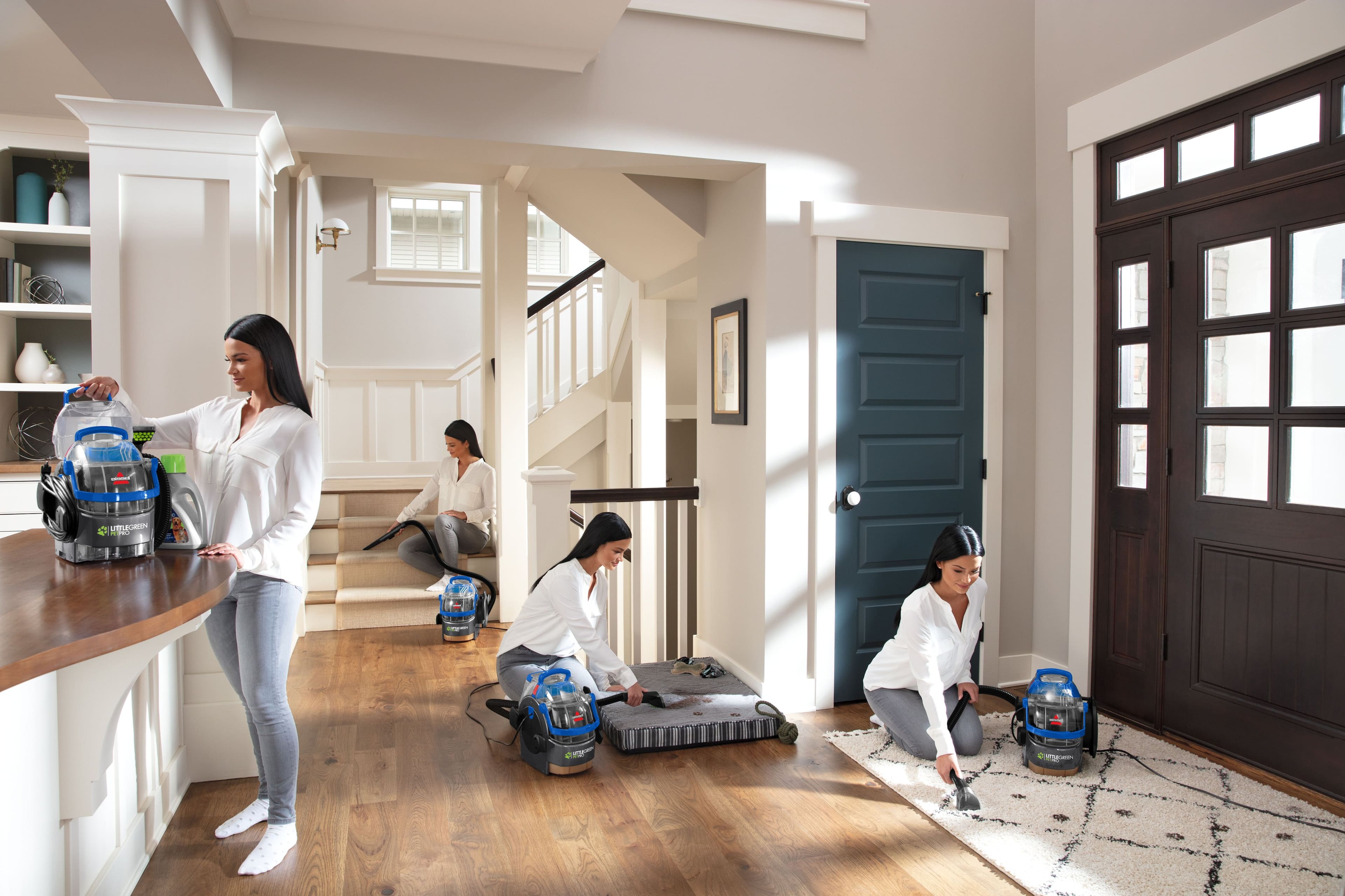 Alt View 1. BISSELL - Little Green Pet Pro Corded Deep Cleaner - Cobalt Blue/Titanium.