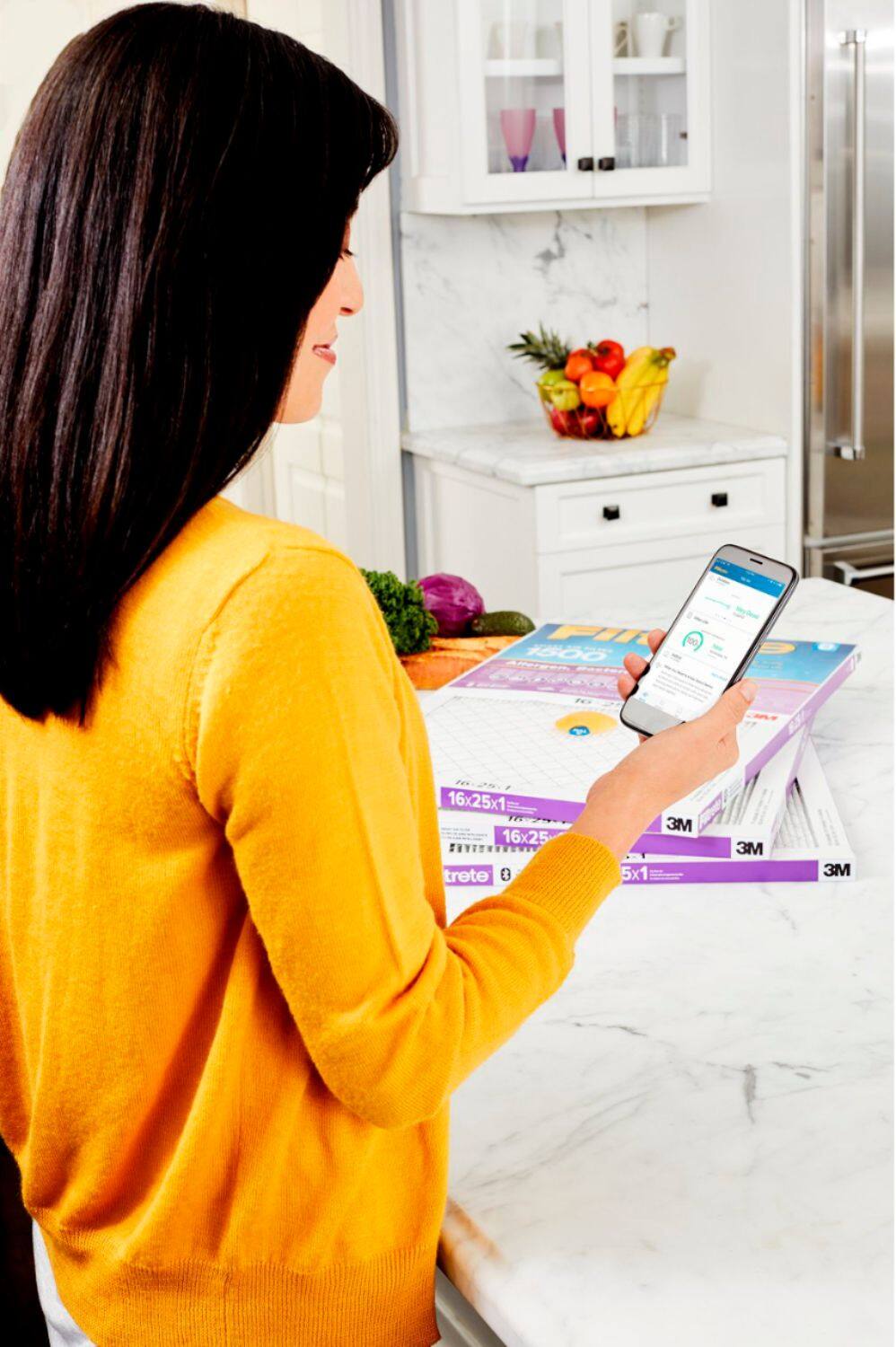 Alt View 16. Filtrete - 16" x 20" x 1" Allergen, Bacteria and Virus Smart Air Filter - White.