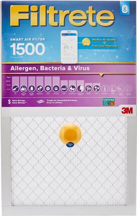 Front. Filtrete - 16" x 25" x 1" Allergen, Bacteria and Virus Smart Air Filter - White.