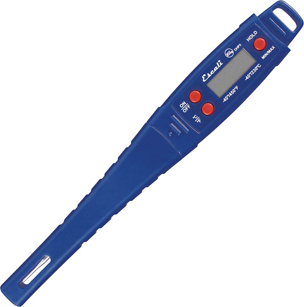 Angle View: Escali - Water Resistant Digital Thermometer - Blue