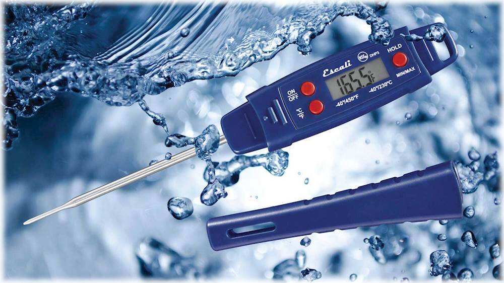 Alt View 18. Escali - Water Resistant Digital Thermometer - Blue.