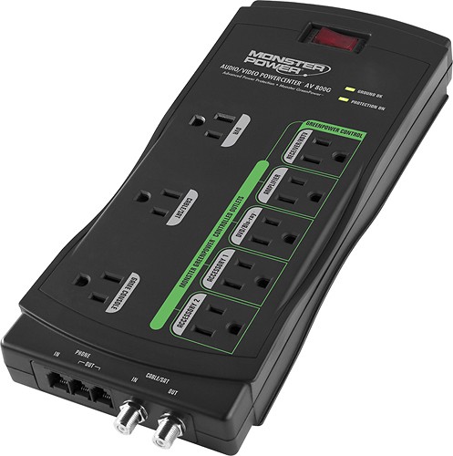  Monster Cable - GreenPower 8-Outlet Surge Protector