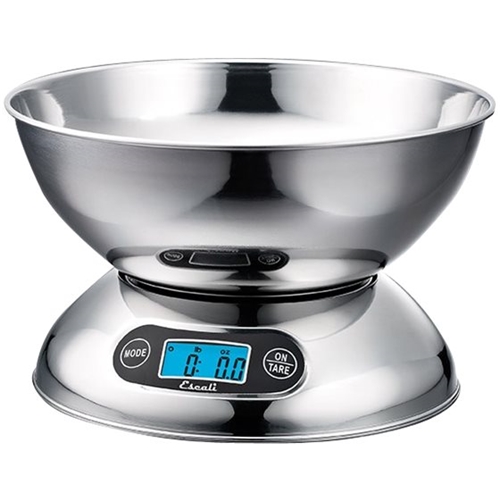 Angle View: Escali - Kitchen Scale - Stainless Steel