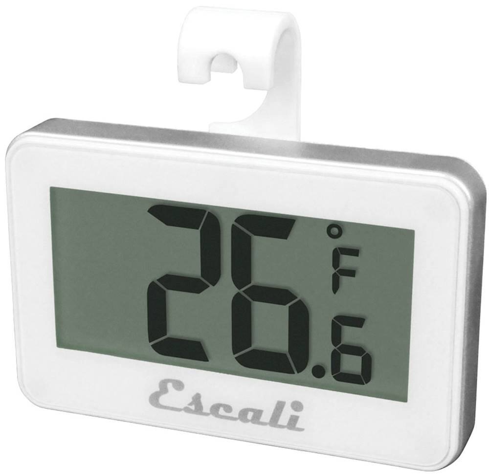 Left. Escali - Digital Refrigerator/Freezer Thermometer - White.