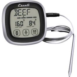 Escali - Touch-Screen Thermometer and Timer - Black