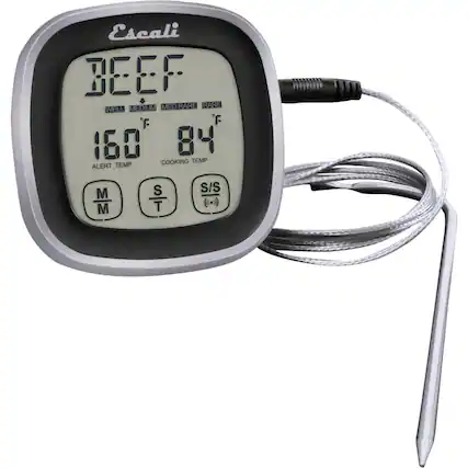Angle. Escali - Touch-Screen Thermometer and Timer - Black.